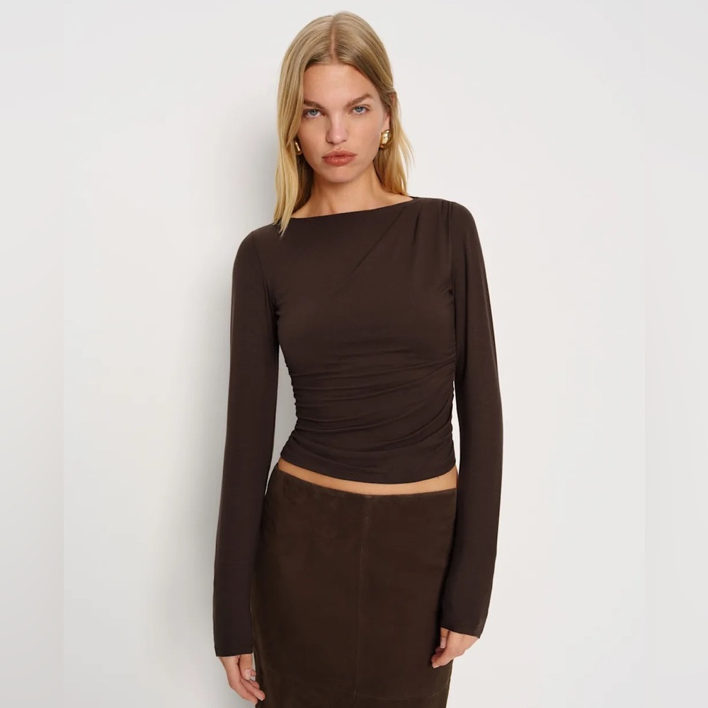 Reformation Liam Knit Top, Color: Mole, Size: Small, NWT
